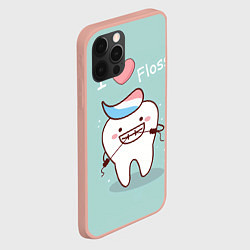 Чехол для iPhone 12 Pro Max Tooth, цвет: 3D-светло-розовый — фото 2