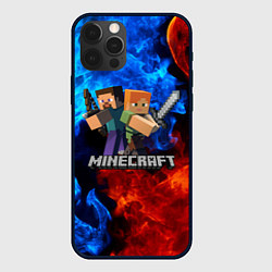 Чехол для iPhone 12 Pro Max MINECRAFT, цвет: 3D-черный