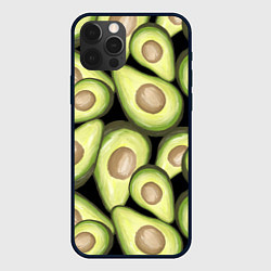 Чехол для iPhone 12 Pro Max Avocado background, цвет: 3D-черный