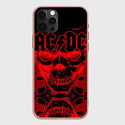 Чехол для iPhone 12 Pro Max ACDC, цвет: 3D-светло-розовый