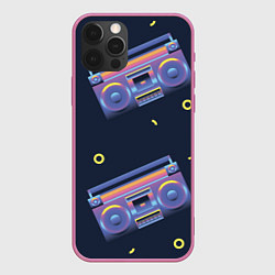 Чехол для iPhone 12 Pro Max Retro style, цвет: 3D-малиновый