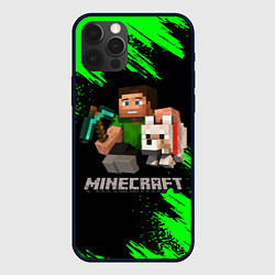 Чехол для iPhone 12 Pro Max MINECRAFT, цвет: 3D-черный