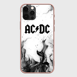 Чехол для iPhone 12 Pro Max ACDC, цвет: 3D-светло-розовый