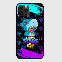 Чехол для iPhone 12 Pro Max Brawl stars leon shark, цвет: 3D-черный