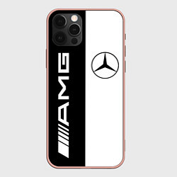 Чехол для iPhone 12 Pro Max MERCEDES AMG, цвет: 3D-светло-розовый