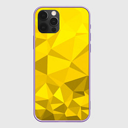 Чехол для iPhone 12 Pro Max YELLOW ABSTRACT, цвет: 3D-сиреневый