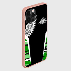 Чехол для iPhone 12 Pro Max Пограничные Войска, цвет: 3D-светло-розовый — фото 2