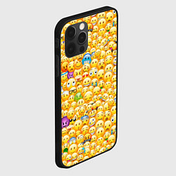 Чехол для iPhone 12 Pro Max Смайлики Emoji, цвет: 3D-черный — фото 2