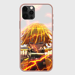 Чехол для iPhone 12 Pro Max KIMETSU NO YAIBA, цвет: 3D-светло-розовый