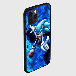 Чехол для iPhone 12 Pro Max Blue Sonic, цвет: 3D-черный — фото 2