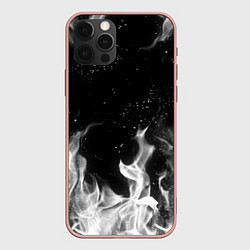Чехол для iPhone 12 Pro Max БЕЛЫЙ ОГОНЬ, цвет: 3D-светло-розовый