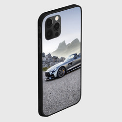 Чехол для iPhone 12 Pro Max Mercedes V8 Biturbo, цвет: 3D-черный — фото 2