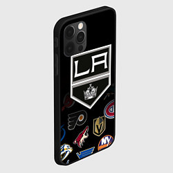 Чехол для iPhone 12 Pro Max NHL Los Angeles Kings, цвет: 3D-черный — фото 2