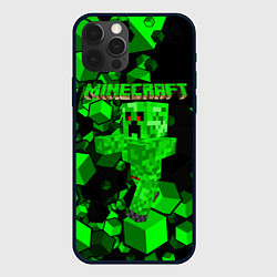 Чехол для iPhone 12 Pro Max Minecraft, цвет: 3D-черный