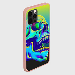 Чехол для iPhone 12 Pro Max Neon skull, цвет: 3D-светло-розовый — фото 2