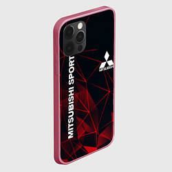 Чехол для iPhone 12 Pro Max MITSUBISHI, цвет: 3D-малиновый — фото 2