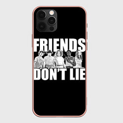 Чехол для iPhone 12 Pro Max Friends Dont Lie, цвет: 3D-светло-розовый