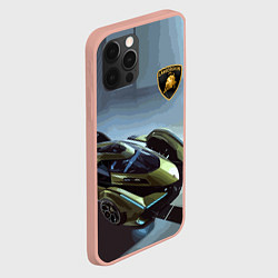 Чехол для iPhone 12 Pro Max Lamborghini - motorsport extreme, цвет: 3D-светло-розовый — фото 2