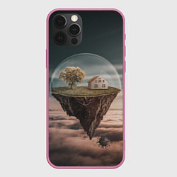 Чехол для iPhone 12 Pro Max Самоизоляция, цвет: 3D-малиновый