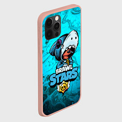 Чехол для iPhone 12 Pro Max BRAWL STARS LEON SHARK, цвет: 3D-светло-розовый — фото 2