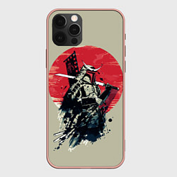 Чехол для iPhone 12 Pro Max Samurai man, цвет: 3D-светло-розовый