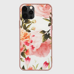 Чехол для iPhone 12 Pro Max Нежный букет, цвет: 3D-светло-розовый