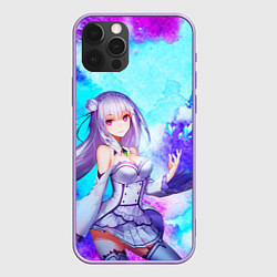 Чехол для iPhone 12 Pro Max Re:Zero, цвет: 3D-сиреневый