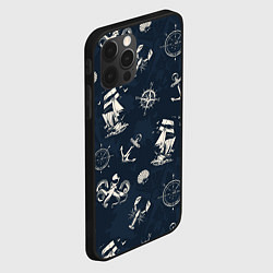 Чехол для iPhone 12 Pro Max Nautical art, цвет: 3D-черный — фото 2