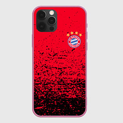 Чехол для iPhone 12 Pro Max BAYERN MUNCHEN, цвет: 3D-малиновый