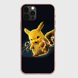 Чехол для iPhone 12 Pro Max Pikachu Pika Pika, цвет: 3D-светло-розовый