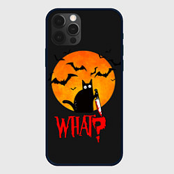 Чехол для iPhone 12 Pro Max What Cat Halloween, цвет: 3D-черный