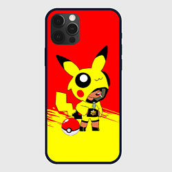 Чехол для iPhone 12 Pro Max Brawl starsLeon pikachu, цвет: 3D-черный