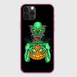 Чехол для iPhone 12 Pro Max Halloween Zombie, цвет: 3D-малиновый