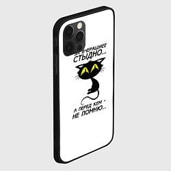 Чехол для iPhone 12 Pro Max За вчерашнее стыдно, цвет: 3D-черный — фото 2