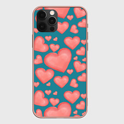 Чехол для iPhone 12 Pro Max Любовь, цвет: 3D-светло-розовый