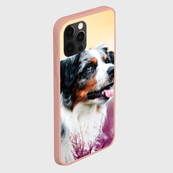 Чехол для iPhone 12 Pro Max Австралийская Овчарка, цвет: 3D-светло-розовый — фото 2