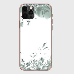 Чехол для iPhone 12 Pro Max Разбитое стекло, цвет: 3D-светло-розовый
