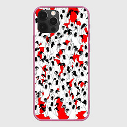 Чехол для iPhone 12 Pro Max Haunted Family, цвет: 3D-малиновый
