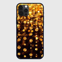 Чехол для iPhone 12 Pro Max ЗОЛОТЫЕ БЛЕСТКИ, цвет: 3D-черный
