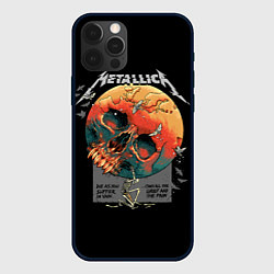 Чехол для iPhone 12 Pro Max Metallica, цвет: 3D-черный