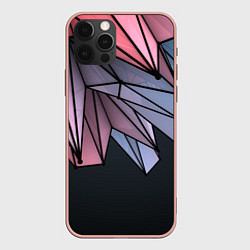 Чехол для iPhone 12 Pro Max ГеометриЧеский Рисунок, цвет: 3D-светло-розовый