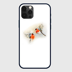 Чехол для iPhone 12 Pro Max Снегири, цвет: 3D-черный