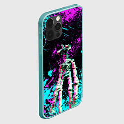 Чехол для iPhone 12 Pro Max Siren Head - Ultra Glitch, цвет: 3D-мятный — фото 2