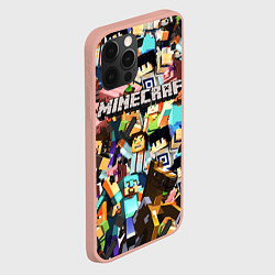 Чехол для iPhone 12 Pro Max MINECRAFT, цвет: 3D-светло-розовый — фото 2