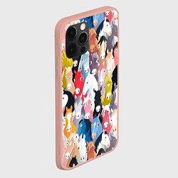 Чехол для iPhone 12 Pro Max Цветные лошади, цвет: 3D-светло-розовый — фото 2