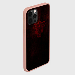 Чехол для iPhone 12 Pro Max Черный клевер, цвет: 3D-светло-розовый — фото 2