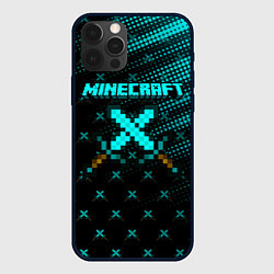 Чехол для iPhone 12 Pro Max Minecraft, цвет: 3D-черный