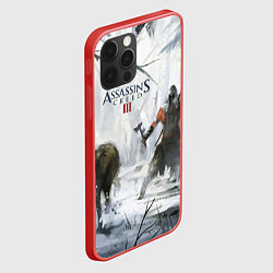 Чехол для iPhone 12 Pro Max Assassin’s Creed 3, цвет: 3D-красный — фото 2