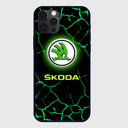 Чехол для iPhone 12 Pro Max SKODA, цвет: 3D-черный