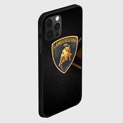 Чехол для iPhone 12 Pro Max LAMBORGHINI ЛАМБОРДЖИНИ, цвет: 3D-черный — фото 2